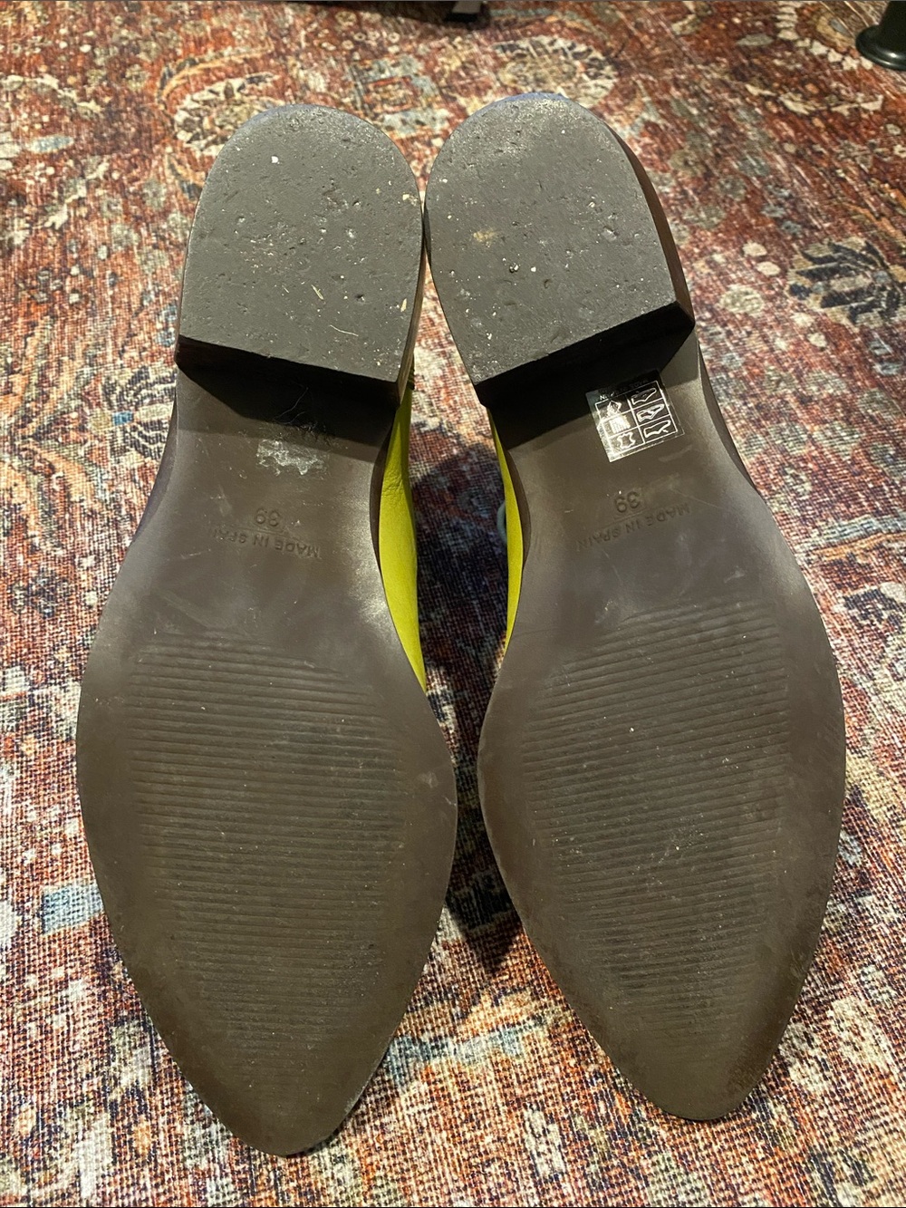 Intentionally Blank, West Lime Green Lace-Up Leather Ankle Boots. Size 39. - Picture 7 of 11